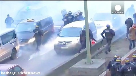 اعتصاب رانندگان تاکسی در فرانسه به خشونت کشیده شد
