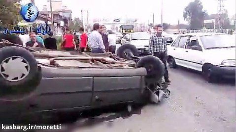 تصادف وحشتناک روآ با کامیون در جاده تهران رشت