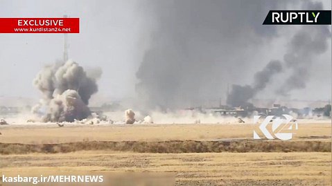 لحظه یورش انتحاری داعش به ارتش عراق در جنوب شرق موصل