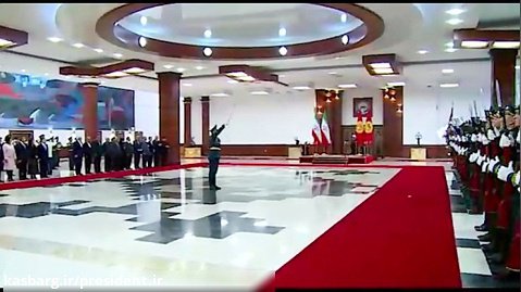 استقبال رسمی رییس جمهوری قرقیزستان از دکتر روحانی