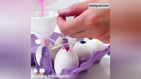 آموزش درست کردن شمع های تخم مرغی رنگی رنگی (بازیگوش)