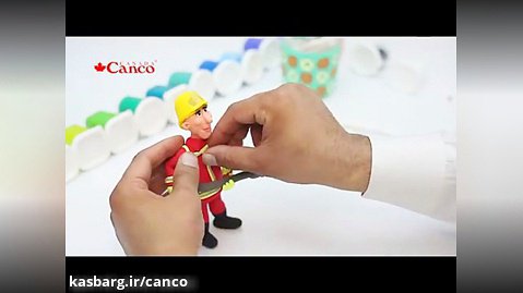 آموزش ساخت عروسک آتش نشان با خمیر سبک کنکو