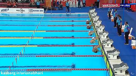 ششمین طلای شاهین ایزدیار در کرال پشت 100 متر