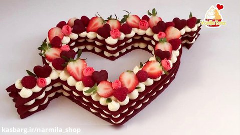 کیک سابله ویژه ولنتاین-لوازم قنادی نارمیلا