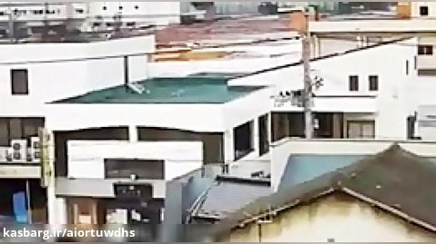 فیلمی از یک شهر که در اثر سونامی از بین رفته
