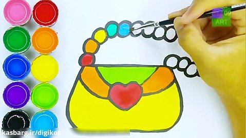 چگونه کیف دستی بکشیم؟ آموزش نقاشی به کودکان