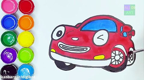 چگونه ماشین بکشیم؟ آموزش نقاشی به کودکان
