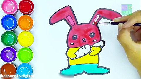 چگونه خرگوش نقاشی کنیم؟ آموزش نقاشی به کودکان