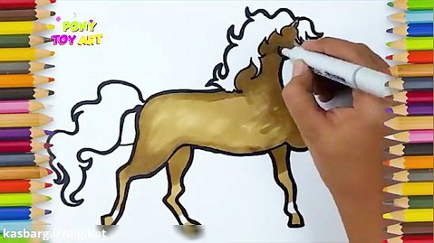 چگونه اسب بکشیم؟ آموزش نقاشی به کودکان
