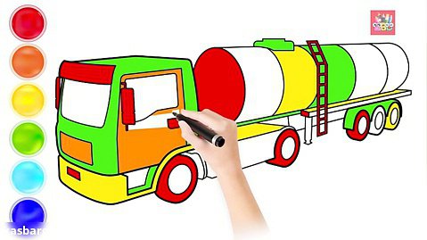 چگونه کامیون بکشیم؟ آموزش نقاشی به کودکان