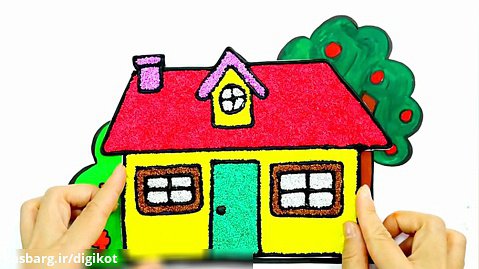 چگونه خانه برجسته بکشیم؟ آموزش نقاشی به کودکان