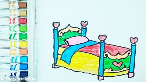 چگونه تختخواب بکشیم؟ آموزش نقاشی به کودکان