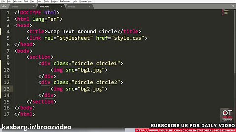 Wrap Text Around Circle using Html  CSS Shape