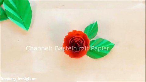 کاردستی کاغذی - گل رز - اریگامی