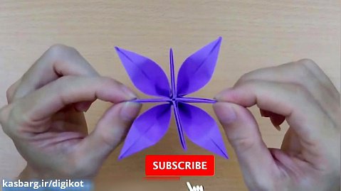 ساخت گل کاغذی زیبا - اریگامی