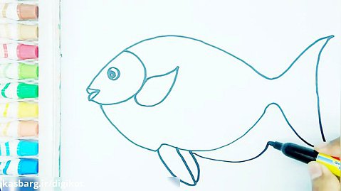 نقاشی ماهی طلایی