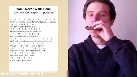 You'll Never Walk Alone harmonica lesson in C