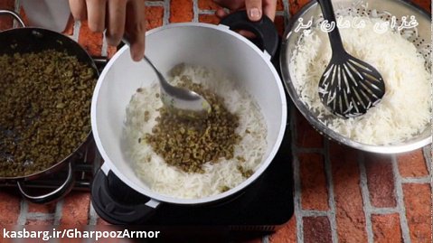 عدس پلو | طرز تهیه عدس پلو با گوشت چرخ کرده | آشپزی ایرانی