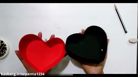 آموزش ساخت جعبه کادو فانتزی قلب Heart Box - اوریگامی