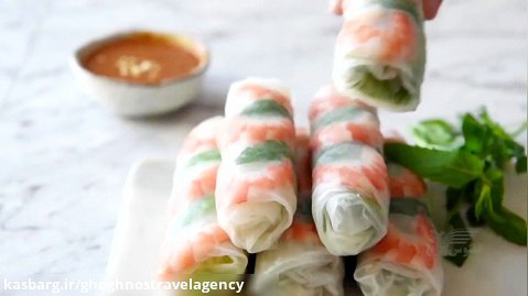 طرز تهیه غذای محبوب و سنتی ویتنام Spring Roll | آژانس ققنوس