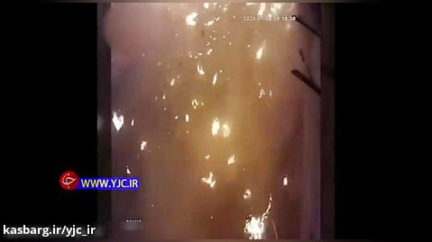 شدت سانحه سقوط هواپیمای اوکراینی از دوربین مداربسته