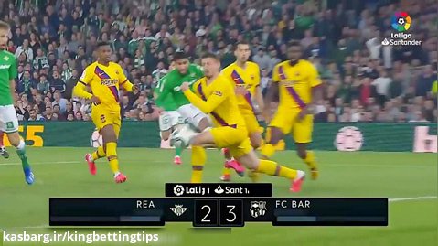 خلاصه بازی Real Betis vs FC Barcelona (2-3)