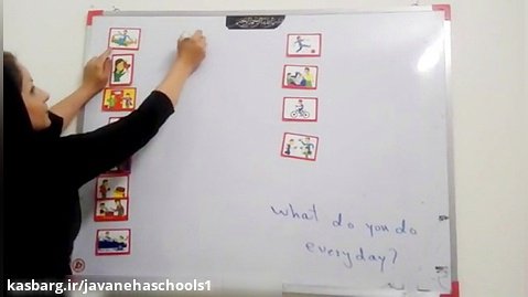 مدارس جوانه های مشهد تدریس زبان خانم رنجبر جمله سازی با کلمات درس هشتم