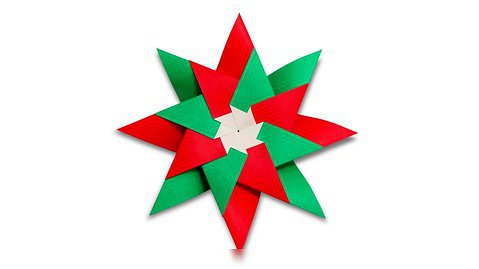 اوریگامی ستاره - آموزش ساخت ستاره کاغذی - کاردستی