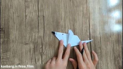 اوریگامی موش -آموزش ساخت موش با کاغذ
