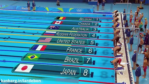 مسابقه شنا از زاویه زیر آب Rio 2016 4 x 100 Freestyle Relay - Underwater Camera