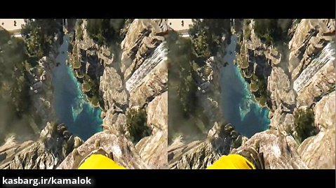 فیلم سه بعدی واقعیت مجازی پرش از کوهستان