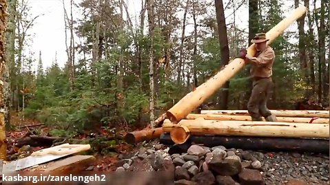 ویدئویی جذاب از مراحل ساخت یک کلبه جنگلی