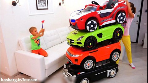 ولاد و نیکیتا | راننده کوچک جادویی سوار ماشین اسباب بازی | Vlad and Niki
