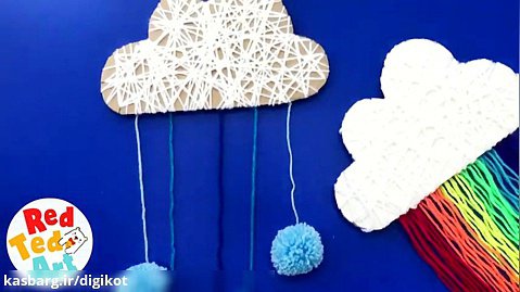 ساخت کاردستی ابر و رنگین کمان برای اتاق کودکان