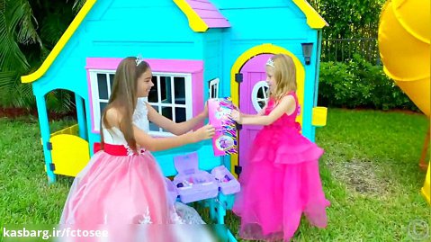 ناستیا و استیسی | نستیا و استیسی اسباب بازی ها جدید و عروسک پرنسس را پیدا کردند