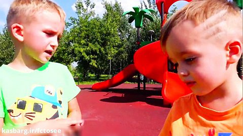ولاد و نیکیتا | بازی ولاد و نیکی با عروسک در محیط بیرون  | Vlad and Nikita