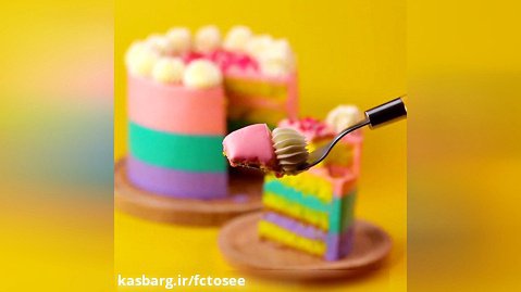 آموزش شگفت انگیز تزئین کیک تولد | دستور تهیه دسر آسان | آشپزی