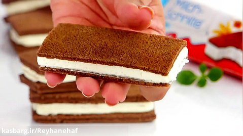 آموزش چیز کیک برند کیندر Homemade Kinder Milk Slice Recipe for kids