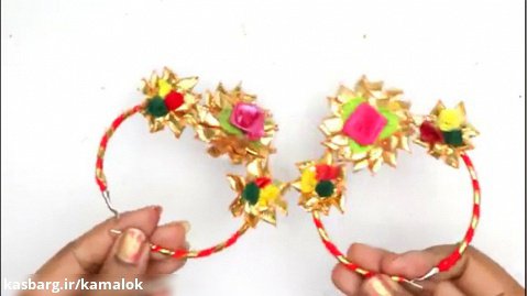 کاردستی - ساخت گوشواره هندی زیبا