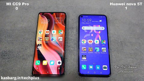 مقایسه سرعت و دوربین Xiaomi Mi CC9 Pro و Huawei Nova 5T