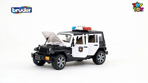 ماشین پلیس Jeep Wrangler به همراه فیگور پلیس برودر Bruder