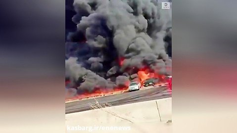 آتش سوزی وحشتناک خط لوله نفت در اسماعیلیه مصر