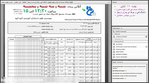 آزمایشگاه سیستم های تهویه مطبوع جلسه 11 آنلاین محمدی