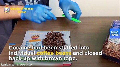 کشف کوکایین جاساز شده در دانه های قهوه در ایتالیا