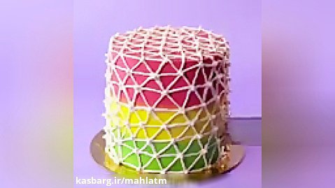 ایده هایی جالب برا پختن کیک رنگین کمانی