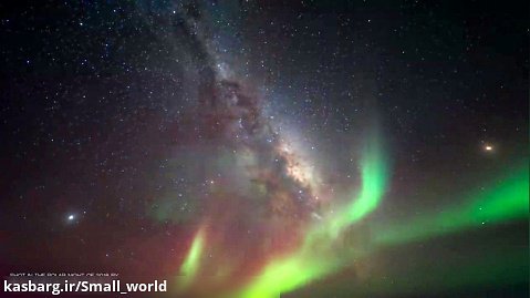 ویدیوی دیدنی از منظره شفق قطبی در قطب جنوب