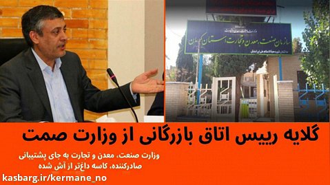گلایه رییس اتاق بازرگانی کرمان از وزارت صمت