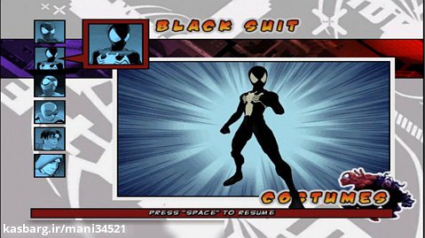 لباس Black Suit برای بازی Ultimate Spider-Man