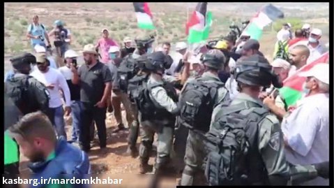 حمله نظامیان صهیونیست به كشاورزان فلسطینی