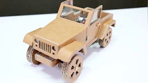 اسباب بازی های مقوایی - درست کردن ماشین جیپ